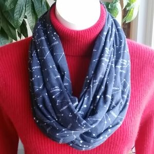 Galaxies Infinty Constelations Stars Celestial Grey Scarf